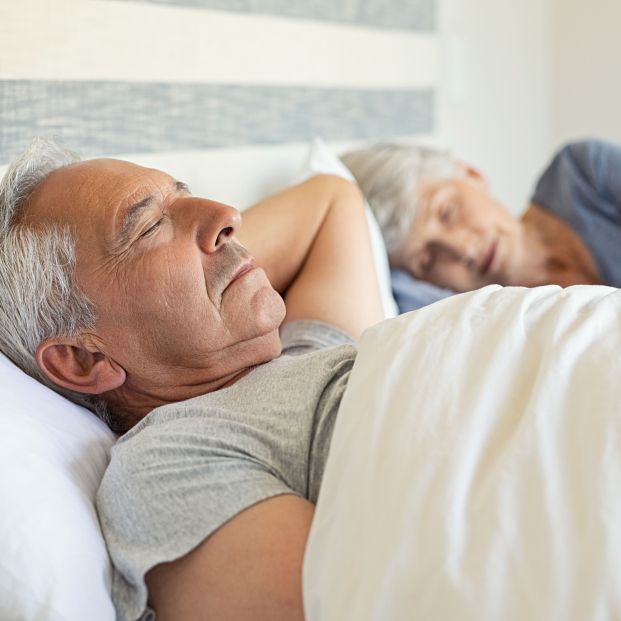 bigstock Senior man and woman sleeping  270492709